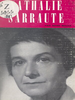 cover image of Nathalie Sarraute